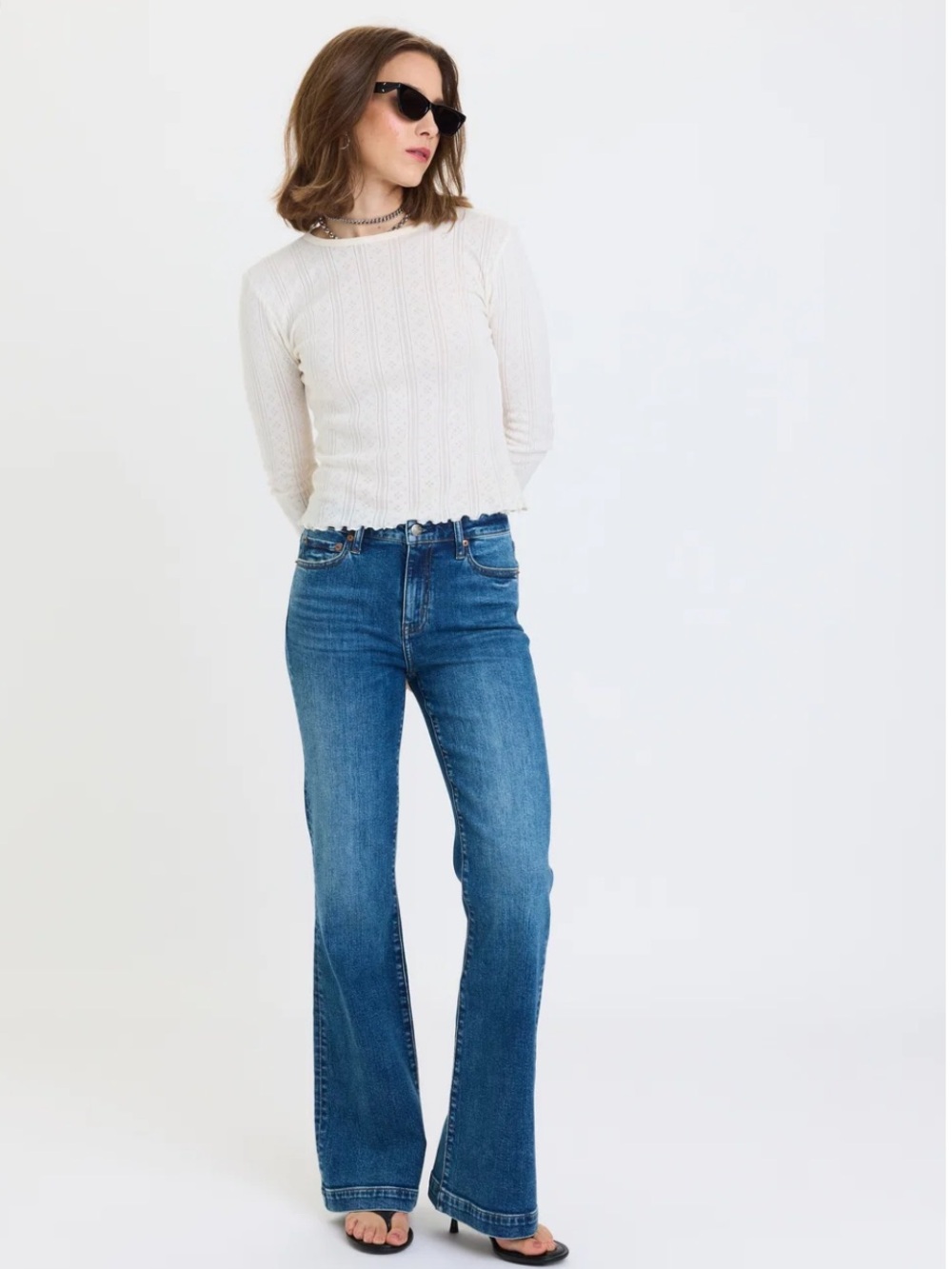 DAZE DENIM - THE HEARTBREAKER MID RISE FLARE JEAN IN DUSK